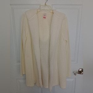 Ivory long sweater jacket
